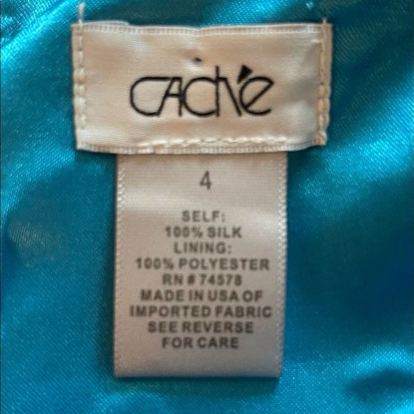 CACHe Silk Strapless Dress Sz 4 - Picture 11 of 14